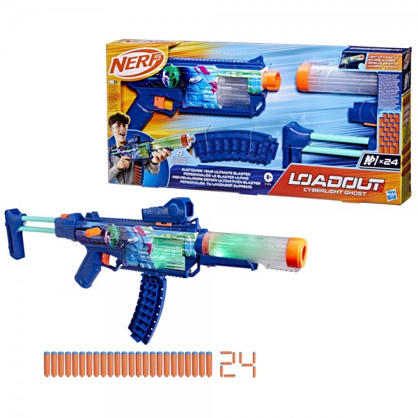 246170 NER Бластер іграшковий "Nerf Loadout Cyberlight Ghost із LED-підсвіткою"