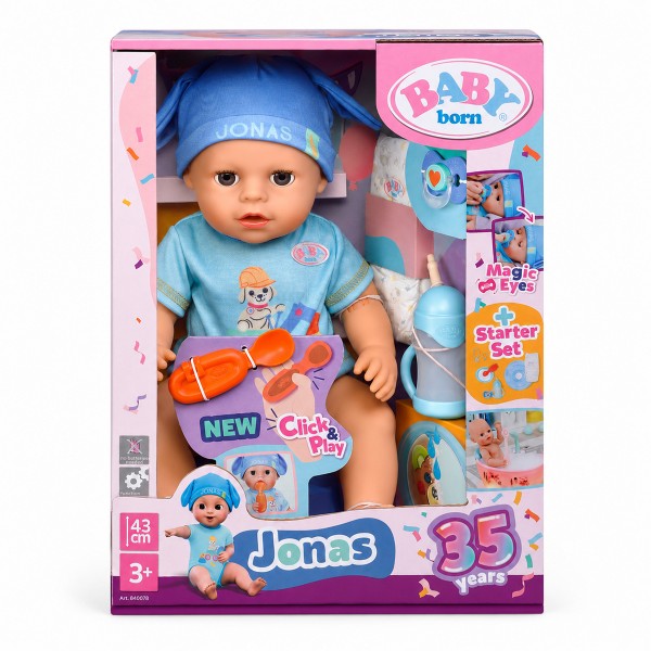 259182 Лялька BABY BORN серії "Click and Play" – ДЖОНАС (43 см, з аксес.)