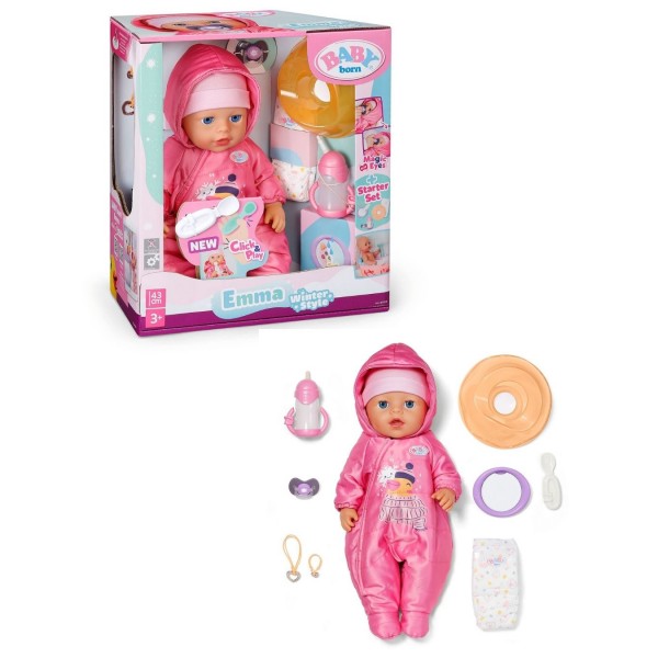 260146 Лялька BABY BORN серії "Click & Play" – ЗИМОВИЙ СТИЛЬ ЕММИ (43 см, з аксес.)