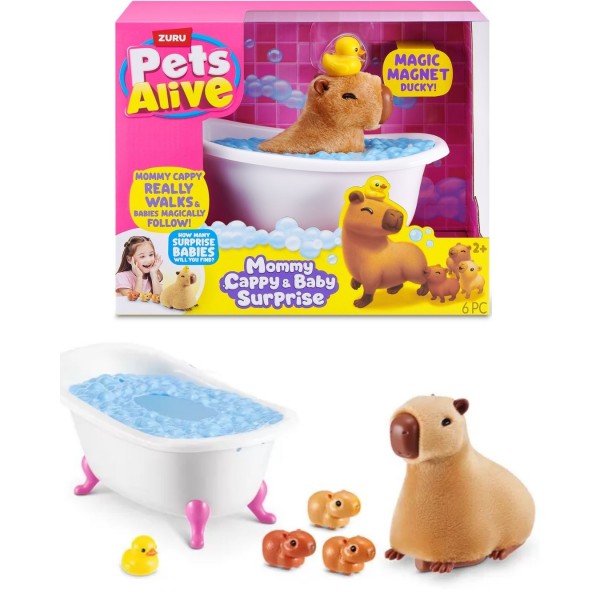 260148 Інтерактивний ігровий набір PETS ALIVE серії "Mama & Baby Surprise" S1 – МАМА КАПІБАРА З СЮРПРИЗОМ