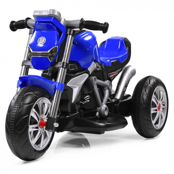 123770 Мотоцикл M 3639-4 1 мотор 25W, акум.6V5A, 3 колеса, MP3, USB, SD, муз., cвітло, синій.