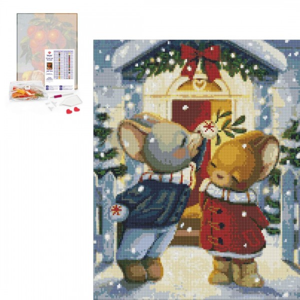 245299 AMO (в обкладинці) "Під омелою" з АВ стразами 40х50см