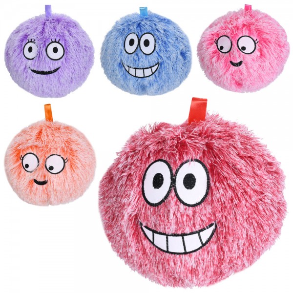 245866 М'яч дитячий MS 4854 9 дюймів, плюш, 100г, мікс видів/5 кольорів, у пакеті