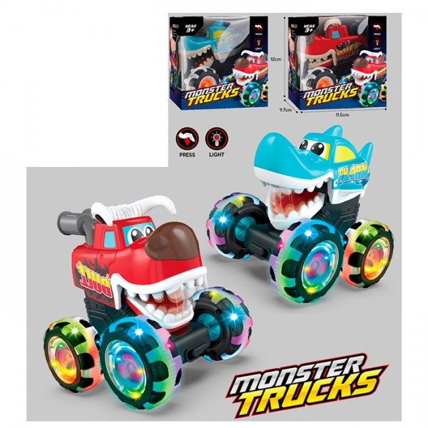 245876 Машина 17801 13см, заводна/на запуску, корпус-мостр, світло, 2 види, на бат-ці(табл), в кор.