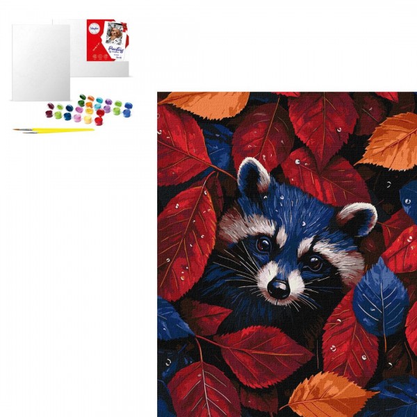 244478 KHO "Осінній єнот" 40x50см