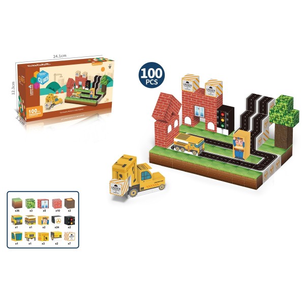 233532 My World Магнітні блоки 2.3 см Місто, 100 ел