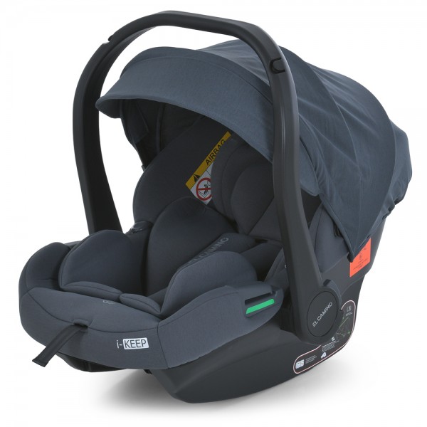 243092 Автокрісло дитяче ME 1186 i-KEEP Melange Rock Gray i-SIZE R129,зріст дит.40-87см,рег.підгол,темно-сі