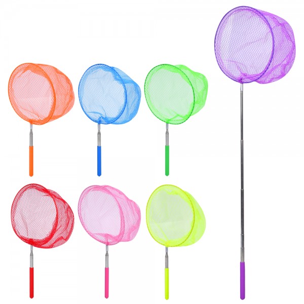 216291 Сачок для метеликів MS 4387 ручка-телескоп (мет.),  діаметр 19 см., 7 кольорів.