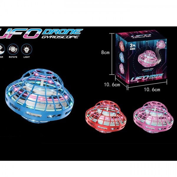 227370 Гра M2 літаюча тарілка, НЛО, UFO, пульт,реагує на руку,акум.,USB,3 кольори,світло,кор.,10,5-8-10,5см