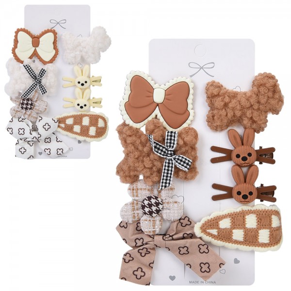 247000 Аксесуар для волосся A0371 набір заколок 8шт, 2 кольори, на листі, 18-12-1,5, упак. 12 шт