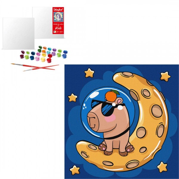 243035 KHO для дітей "Капібара на місяці" 30x30см