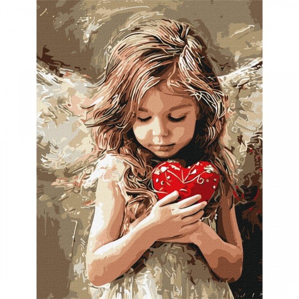 246011 Набір для розпису по номерах "Ангел любові" 30х40см