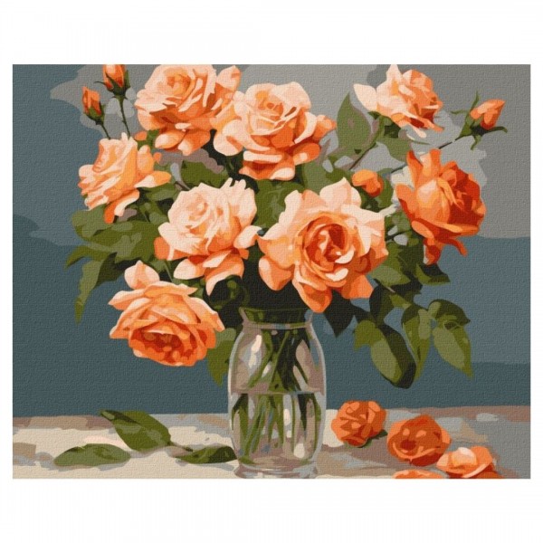 246013 Набір для розпису по номерах. "Витончений букет" 40х50см