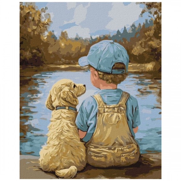 246020 Набір для розпису по номерах "Вірні друзі" 40х50см