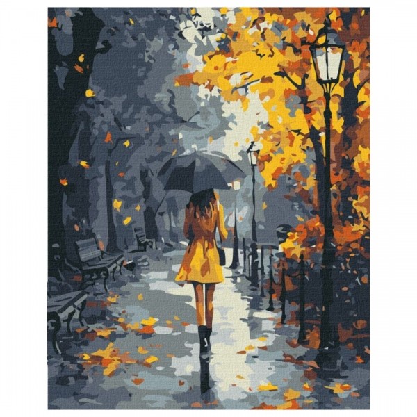 246021 Набір для розпису по номерах "Під осінньою зливою" 40х50см