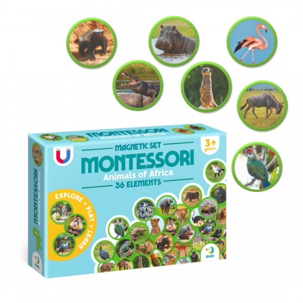 241779 Магнітний набір Монтесорі Тварини на континентах: Африка