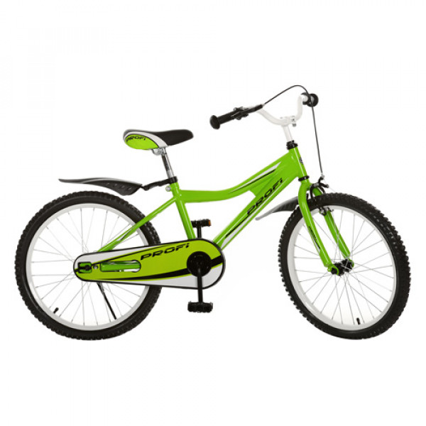 16062 Велосипед PROFI дитячий 20' 20BA494-3 зелений, повний захист ланцюга, пласт.