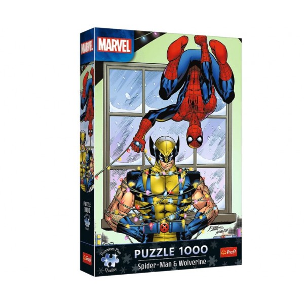 244872 20882 Trefl Пазли "1000 Premium Plus" Marvel Heroes Людина-павук і Росомаха