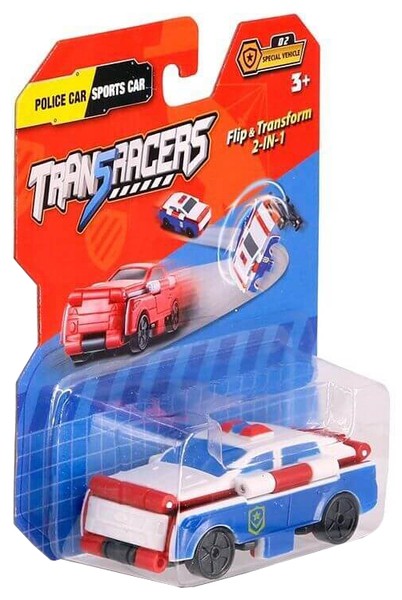 212393 Іграшка TransRacers машинка 2-в-1 Поліцейська машина & спорткар