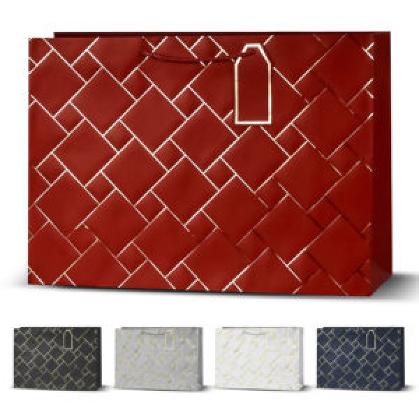 225243 Пакет подарунковий паперовий M "Squares" 26*32*10см., R97050-M