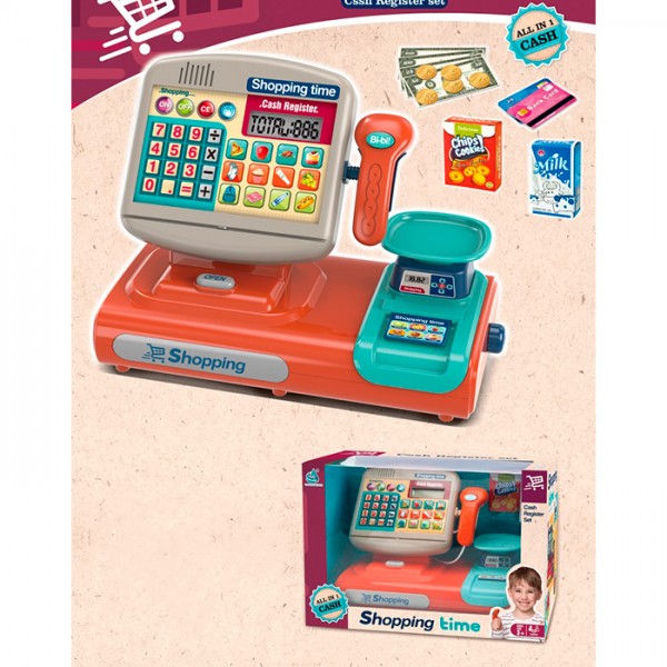 248544 Касовий апарат CF8522  калькулятор,ваги,сканер(муз,світло),карта,гроші,муз.(англ),бат.,кор.,36-25-18