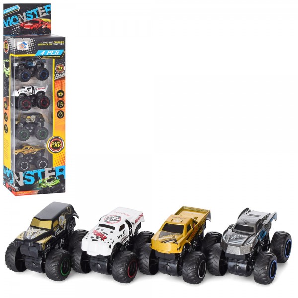 139700 Набір машинок 779-12A мет., 4шт., кор., 10-34,5-6 см.