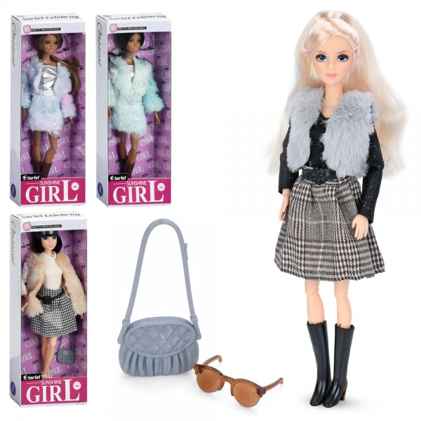 244823 Лялька 92066-P-Q 30см, шарнірна, 4 види, в кор-ці, 12-32-5см