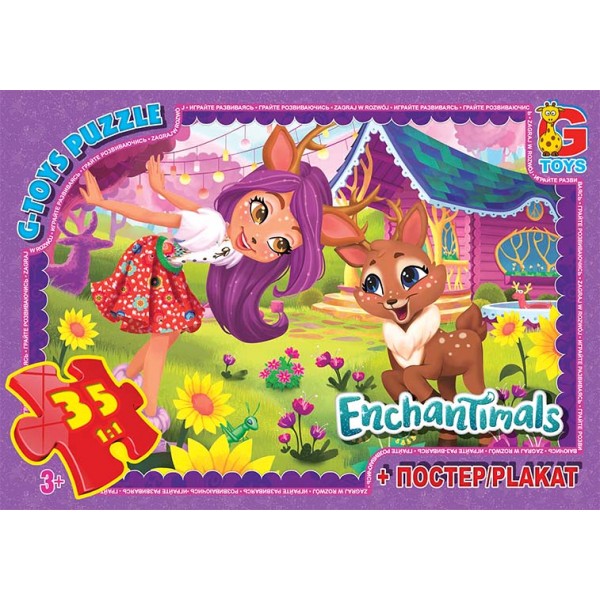 147916 EA211 Пазли ТМ "G-Toys" із серії "Enchantimals", 35 ел.