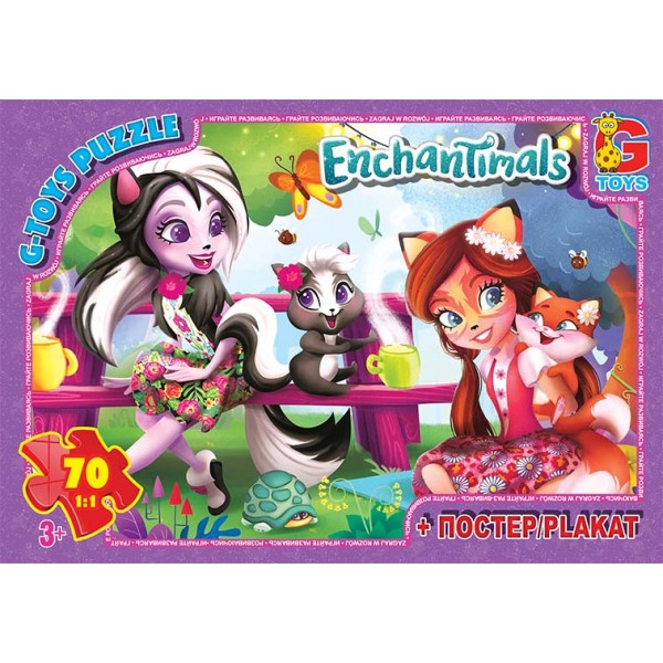 147932 EA214 Пазли ТМ "G-Toys" із серії "Enchantimals", 70 ел.