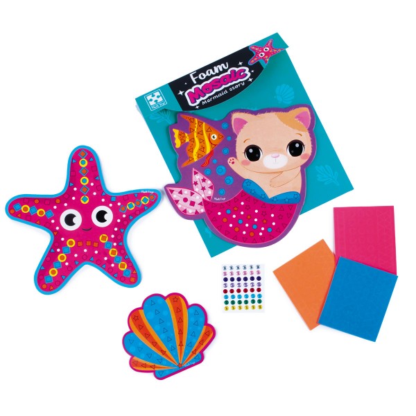222925 Набір для творчості Vladi Toys зі м'якою мозаїкою та стразами «Історія русалоньки» VT4511-21