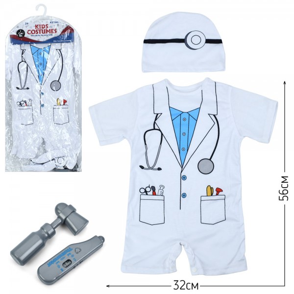 242492 Набір лікаря KN652 медичний одяг, мед. інструменти, кул., 36-71-1 см.