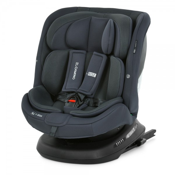 247443 Автокрісло El Camino i-RISE ME 1207 Gray дитяче, i-SIZE R129,зріст дит. 40-150см,рег.підг.360⁰,сірий