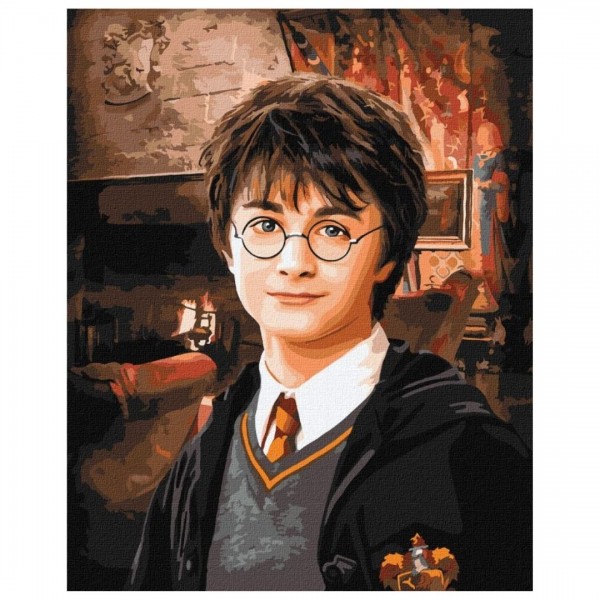 246024 Набір для розпису по номерах WB "Harry Potter: Вітальня Ґрифіндору" 40х50см