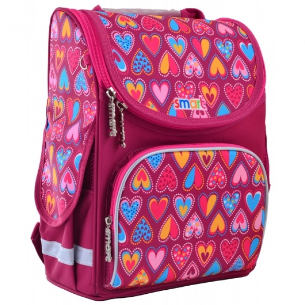 84563 Рюкзак шкільний каркасний Smart PG-11 "Hearts Style"