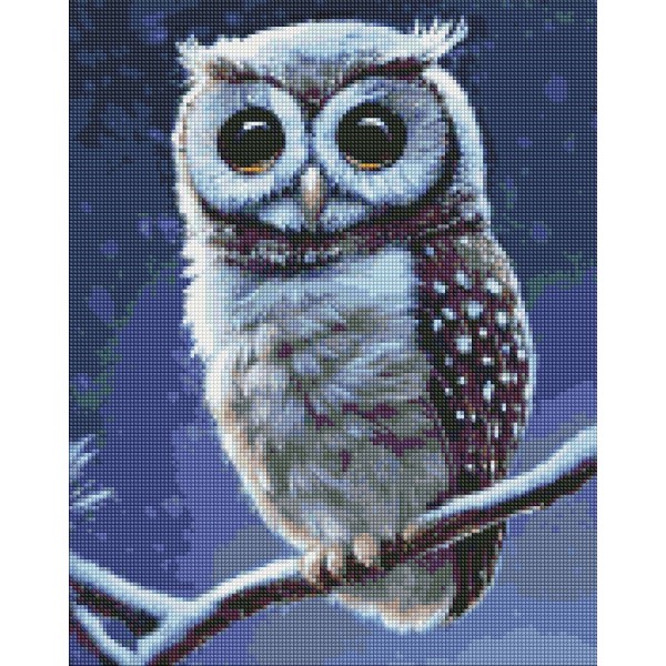 158052 Набір з алмазною мозаїкою "Лісова совушка" 40х50см