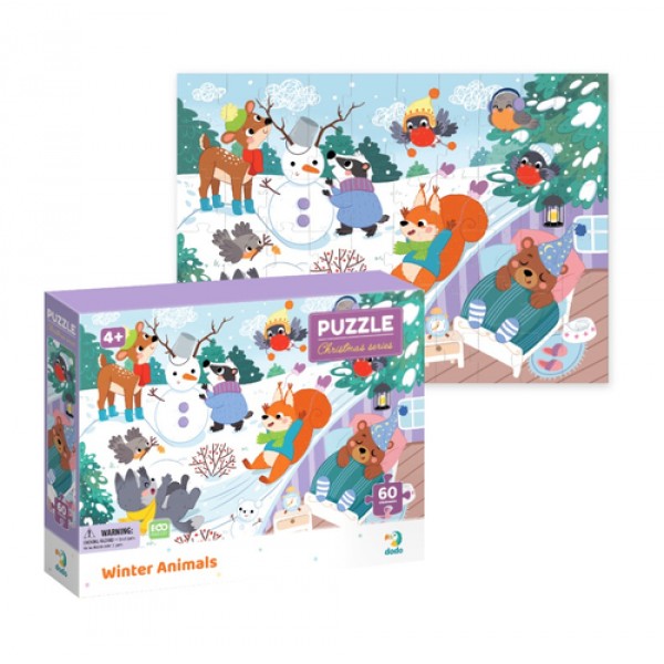 241832 Пазл Зимові тваринки, 60 елементів