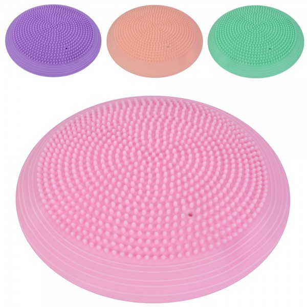 245789 Подушка для йоги MS 1651-9 масажна, балансувальна,750-800г, 4 кольори, 33см, у пакеті