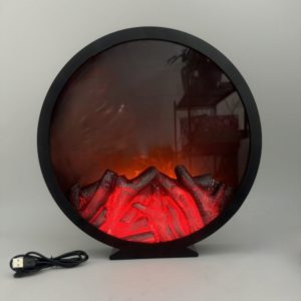 207567 Камін-світильник декоративний з LED підсвічуванням USB 8.5*32*32см (без батарейок) R96484