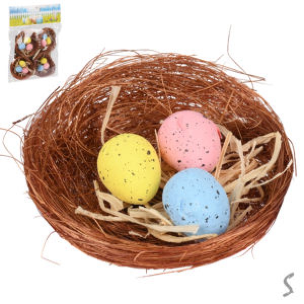 260273 Декор великодній "Easter nest" 4шт/уп 5.5*1.5см