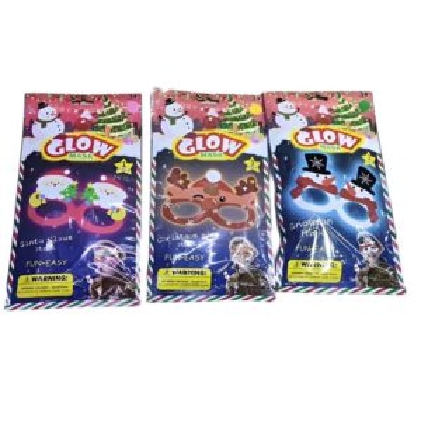 260779 Маска-окуляри новорічні неон "Glow Mask" 15см