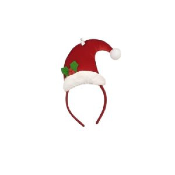 260795 Обруч для волосся новорічний "Santa Hat" 20*24.5см