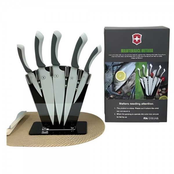 247164 Ножі кухонні на підставці 5пр/наб 35.5*23.5*10.5см R42098