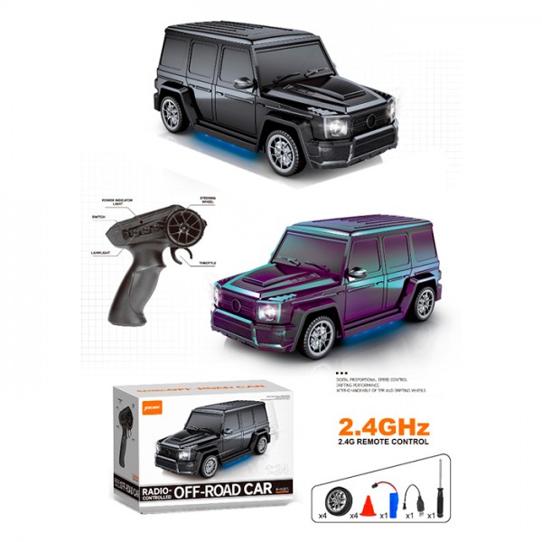 251487 Джип 908 радіо/к2,4G, акум,1:24, світло,дрифт,доп.колеса,USB, 4х4,2 кольори, кор.