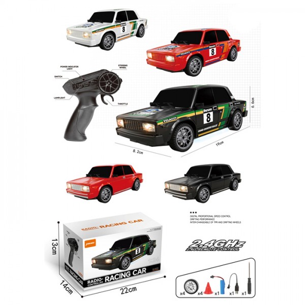 251492 Машина 902 радіо/к2,4G, акум,1:24,світло,дрифт, доп.колеса,USB,4х4,2 види/мікс кольр.22,5-14-13,5см