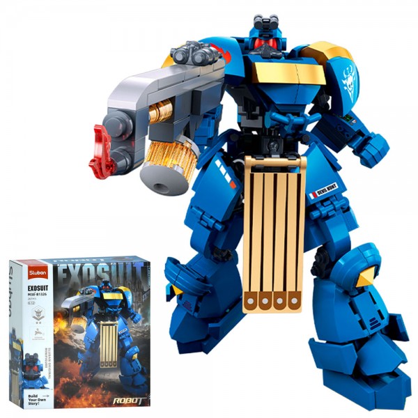 245757 Конструктор SLUBAN M38-B1326 робот-воїн, 16см, фігурка, 267дет, в кор-ці, 22-23,5-6,5см