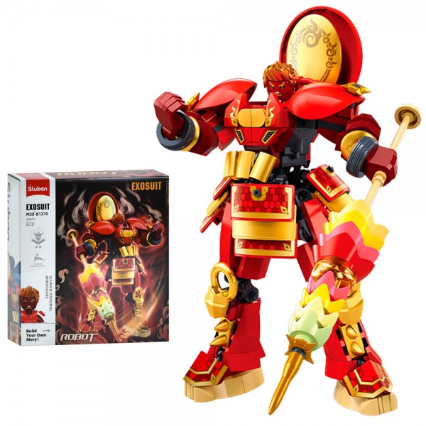 245771 Конструктор SLUBAN M38-B1370 робот-воїн, 18,1см, фігурка, 239дет, 22-23,5-6,5см