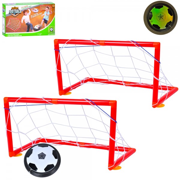245790 Футбольні ворота MR 1396 2шт., сітка 2шт., аером'яч, світло, присоски, бат., кор., 36-20,5-7 см.