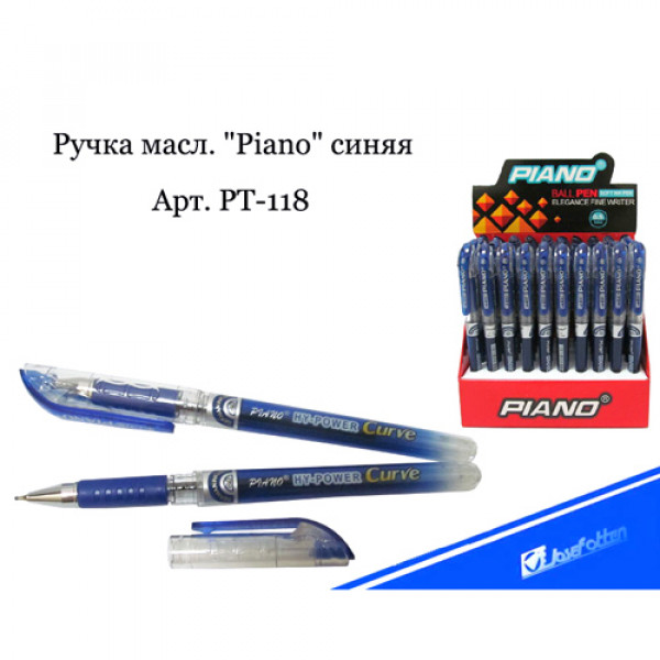 20054 PT-118 Ручка масло "Piano" " " син