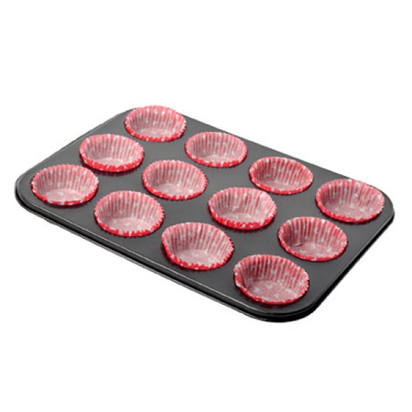 48994 Форма для випікання кексів 12шт/листi+6 форм паперових 35.5×26.8×3см, MH-0555