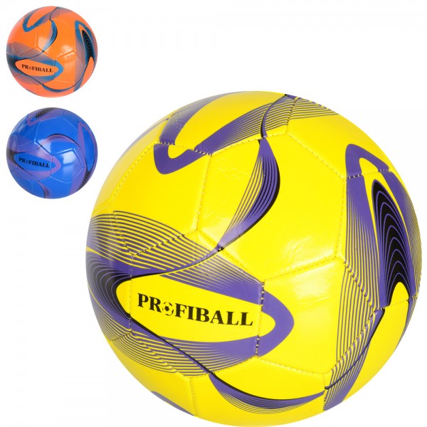 96723 М'яч футбольний EN 3191 розмір 5, ПВХ 1,6 мм., 260-280 г., 3 кольори, кул.